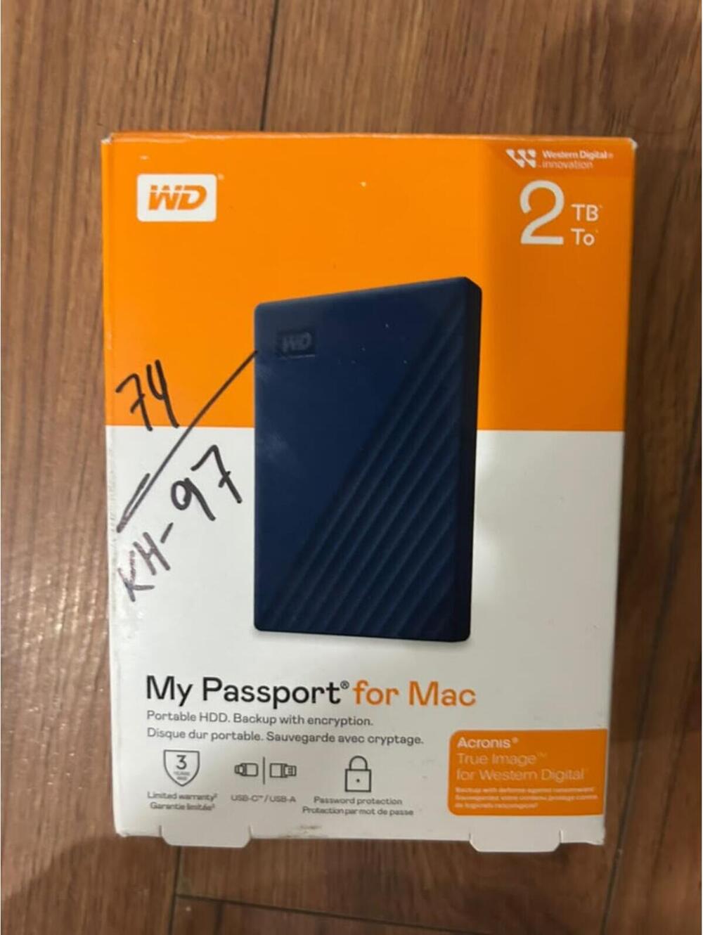 Passport 2TB-USB C-Portable External hard disk,blue-new in box